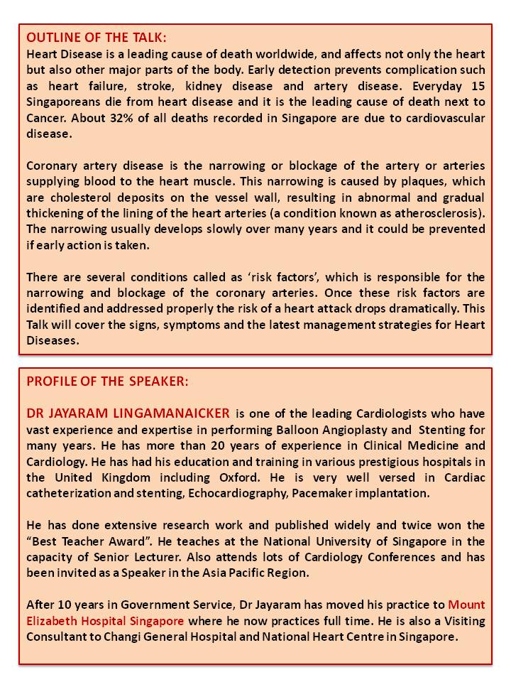 Free Health Talk on Heart Attack by Dr Jayaram1