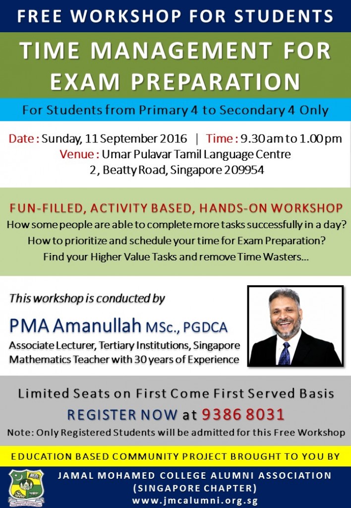 Free Workshop for Students - Time Management for Exam Preparation