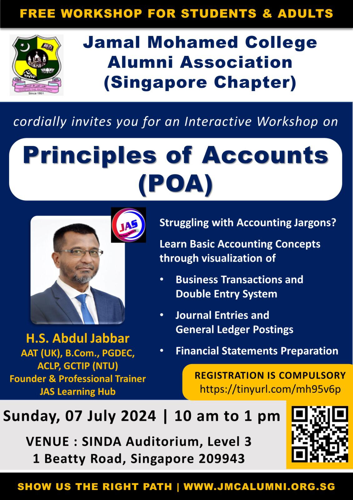 Free Workshop: Principles of Accounts – 07 Jul 2024